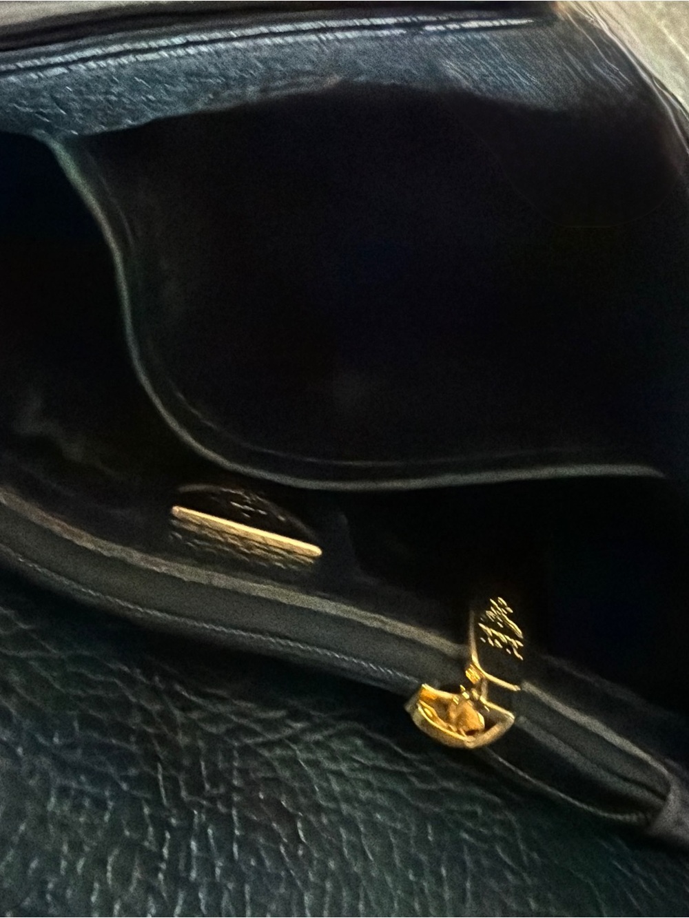 MCM Pebbled Black Leather Crossbody Bag with outside slip pocket!! - Picture 15 of 16